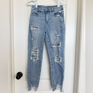 American Eagle Curvy Distressed Hi Rise Jeggings